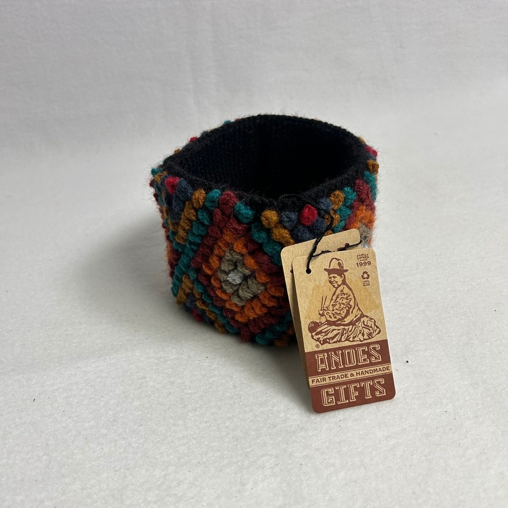 Boho Andes Gifts Womens OS Multi Color Alpaca Blend Popcorn Knit Headband NWT